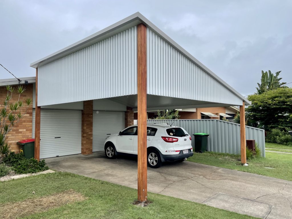 double carport skillion roof maroochydore coastal patios